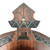 Antique Eastlake Carved Walnut Wall Pocket Letter Holder