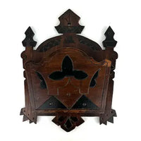 Antique Eastlake Carved Walnut Wall Pocket Letter Holder