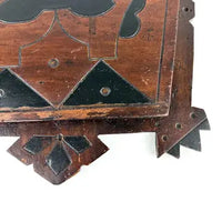 Antique Eastlake Carved Walnut Wall Pocket Letter Holder