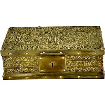 Antique Erhard & Sohne Brass Humidor Box