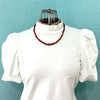 Antique Faceted Baltic Amber Necklace with 14k Gold Clasp