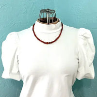 Antique Faceted Baltic Amber Necklace with 14k Gold Clasp