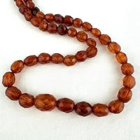 Antique Faceted Baltic Amber Necklace with 14k Gold Clasp