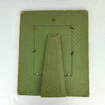 Antique French Embroidered Velvet Picture Frame