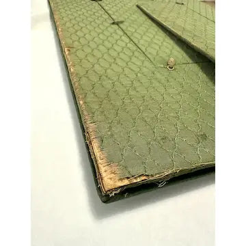 Antique French Embroidered Velvet Picture Frame