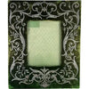 Antique French Embroidered Velvet Picture Frame