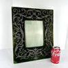 Antique French Embroidered Velvet Picture Frame