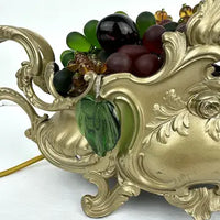 Antique French Lighted Fruit Centerpiece Jardiniere by Orfevrerie Dilecta