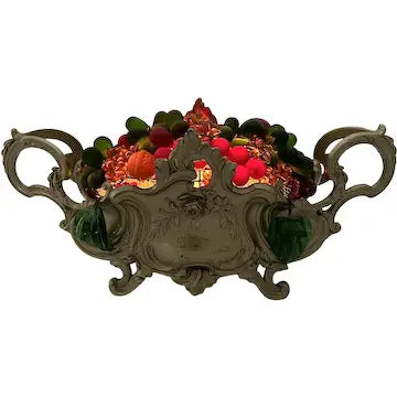 Antique French Lighted Fruit Centerpiece Jardiniere by Orfevrerie Dilecta