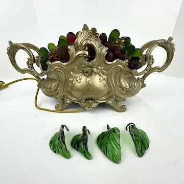 Antique French Lighted Fruit Centerpiece Jardiniere by Orfevrerie Dilecta