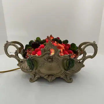 Antique French Lighted Fruit Centerpiece Jardiniere by Orfevrerie Dilecta