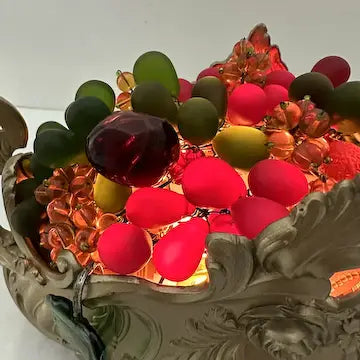 Antique French Lighted Fruit Centerpiece Jardiniere by Orfevrerie Dilecta
