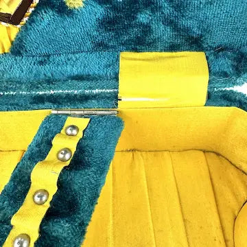 Antique French Velvet Celluloid Sewing Box