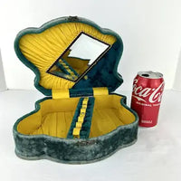 Antique French Velvet Celluloid Sewing Box