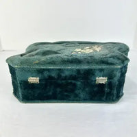 Antique French Velvet Celluloid Sewing Box