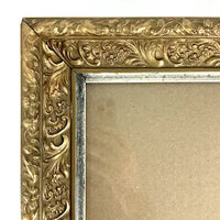 Antique Gilt Deep Picture Frame 8.5” x 9.5” Opening