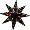 Antique Gold Filled Garnet Star Brooch