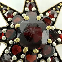 Antique Gold Filled Garnet Star Brooch
