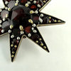 Antique Gold Filled Garnet Star Brooch