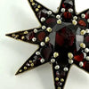 Antique Gold Filled Garnet Star Brooch