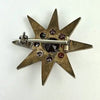 Antique Gold Filled Garnet Star Brooch