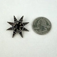 Antique Gold Filled Garnet Star Brooch