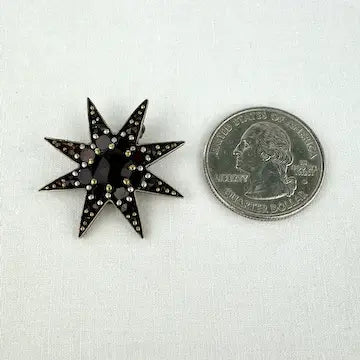 Antique Gold Filled Garnet Star Brooch