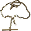 Antique Gold Filled Watch Fob Chain with T Bar
