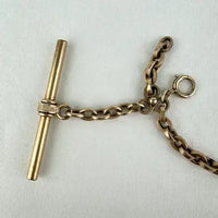 Antique Gold Filled Watch Fob Chain with T Bar