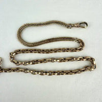 Antique Gold Filled Watch Fob Chain with T Bar