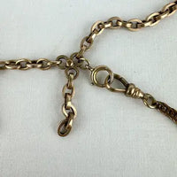 Antique Gold Filled Watch Fob Chain with T Bar