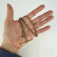 Antique Gold Filled Watch Fob Chain with T Bar