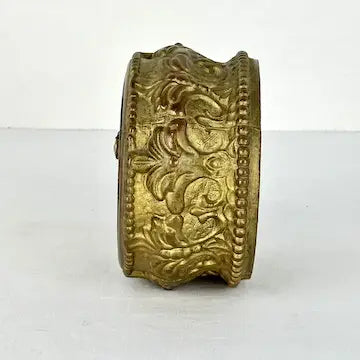 Antique New Haven Gold Gilt Alarm Clock
