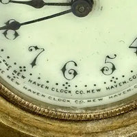 Antique New Haven Gold Gilt Alarm Clock