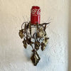 Antique Italian Gilt Floral Sconce with Hand Blown Glass Container