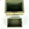 Antique Italian Velvet Sewing or Jewelry Box with Locking Key