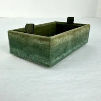 Antique Italian Velvet Sewing or Jewelry Box with Locking Key