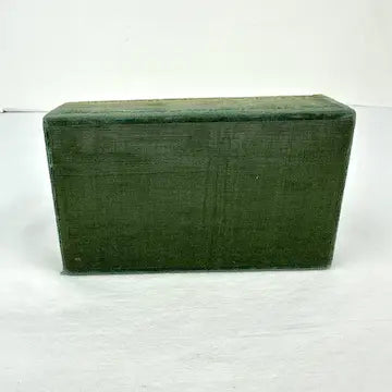 Antique Italian Velvet Sewing or Jewelry Box with Locking Key