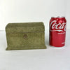 Antique Italian Velvet Sewing or Jewelry Box with Locking Key