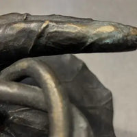 Antique Japanese Bronze Ikebana Bowl