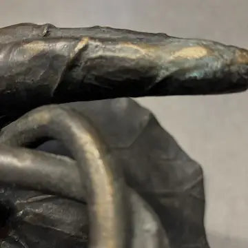Antique Japanese Bronze Ikebana Bowl