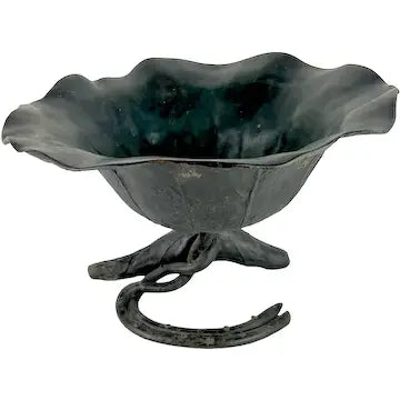 Antique Japanese Bronze Ikebana Bowl