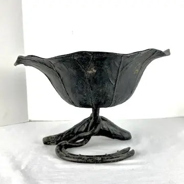 Antique Japanese Bronze Ikebana Bowl