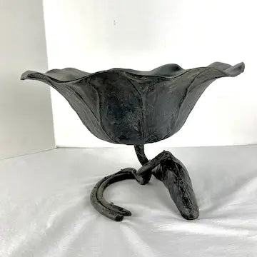 Antique Japanese Bronze Ikebana Bowl