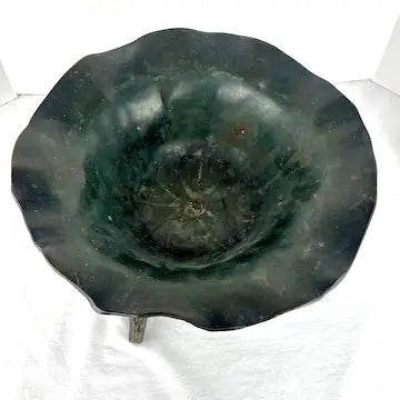 Antique Japanese Bronze Ikebana Bowl