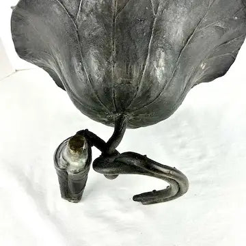 Antique Japanese Bronze Ikebana Bowl