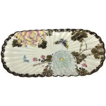Antique Japanese Handpainted Arita ware/Kutani Vanity Plate