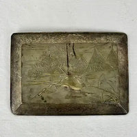 Antique Japanese Meiji Period Spelter Calling Card Tray