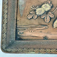 Antique Japanese Meiji Period Spelter Calling Card Tray