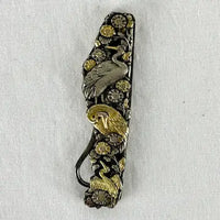 Antique Japanese Mixed Metal Shakudo Button Hook